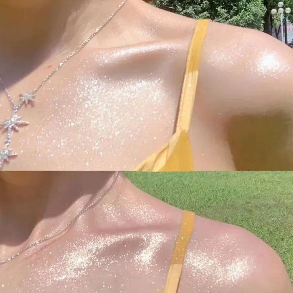 1PC Brightening Glitter Powder Spray for Arms Legs Back Hair Face Highlight Sparkle Powder Makeup Fairy Powder Women Cosmetics